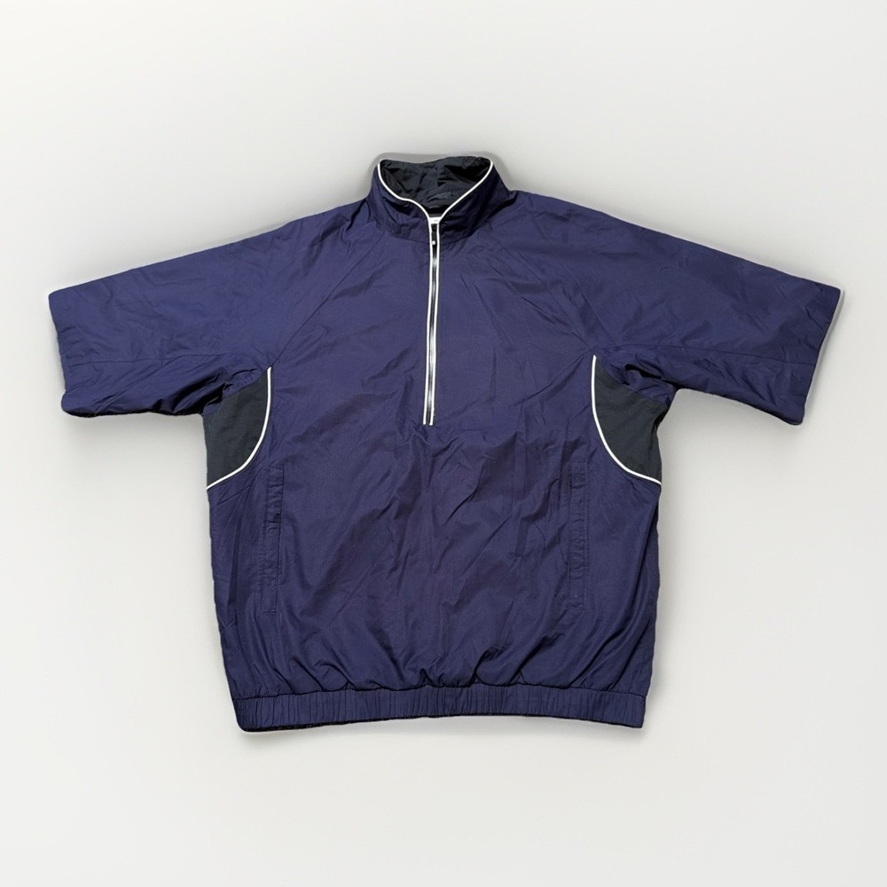 FootJoy DryJoys‎ Short Sleeve 1/2 Zip Golf Tour Collection Navy Men's Size M